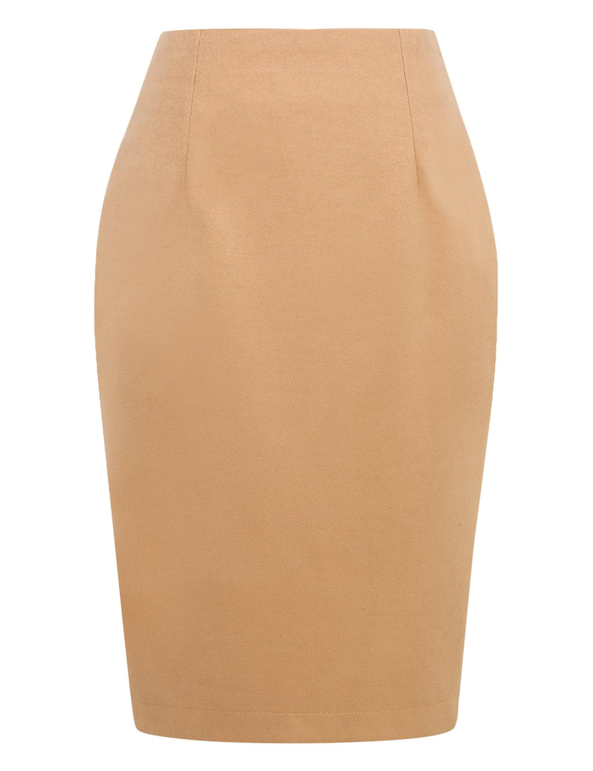 IDEALSANXUN Plaid Skirts for Women Fall Winter Knee Length Pencil Wool Skirt with Slit