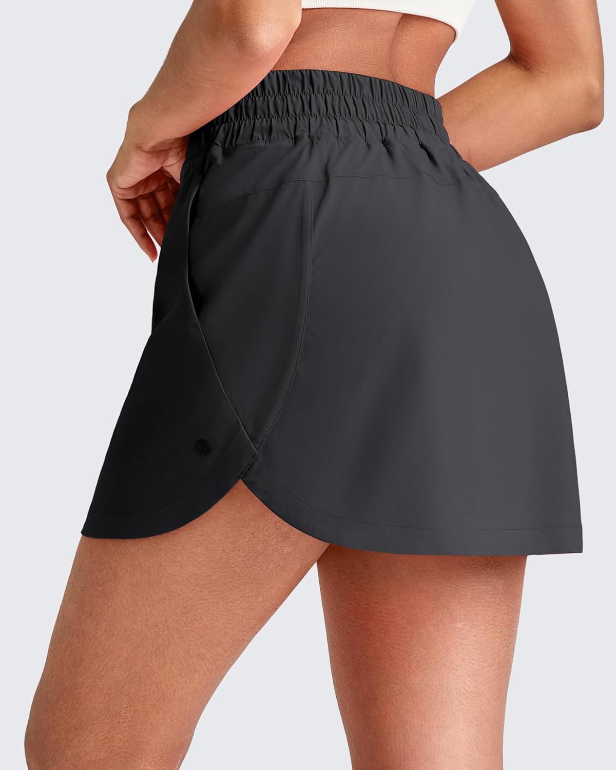 G4Free A Line Golf Skirts for Women 15'' Elastic High Waisted Tennis Skort