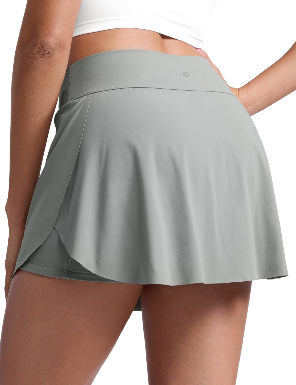CRZ YOGA High Waisted Side Slit Tennis Skirts
