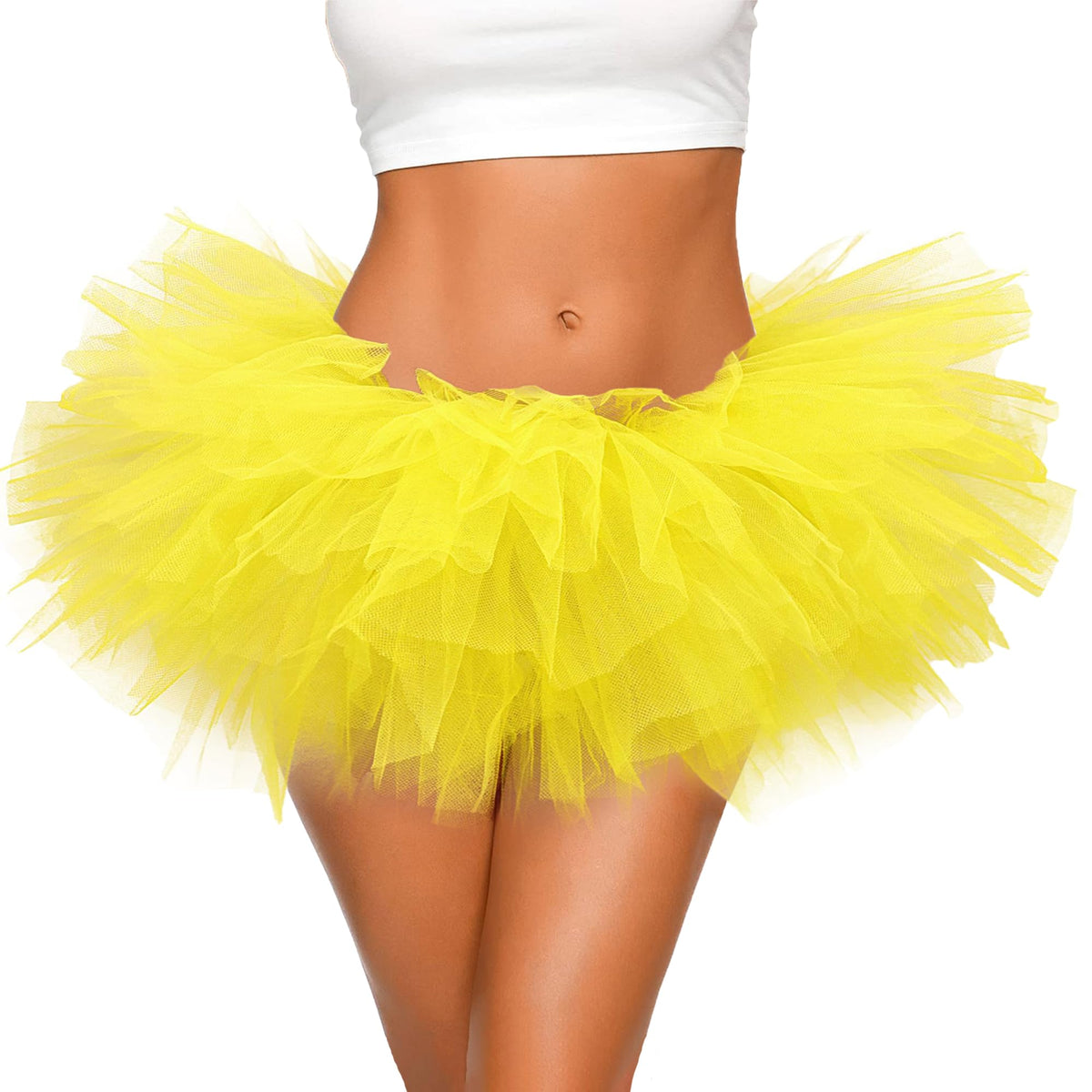Tutu for Women Adults - 5-Layer Tulle Skirts 80s Outfit for Women - Puffy Adult Tutus - Halloween Costumes Skirt