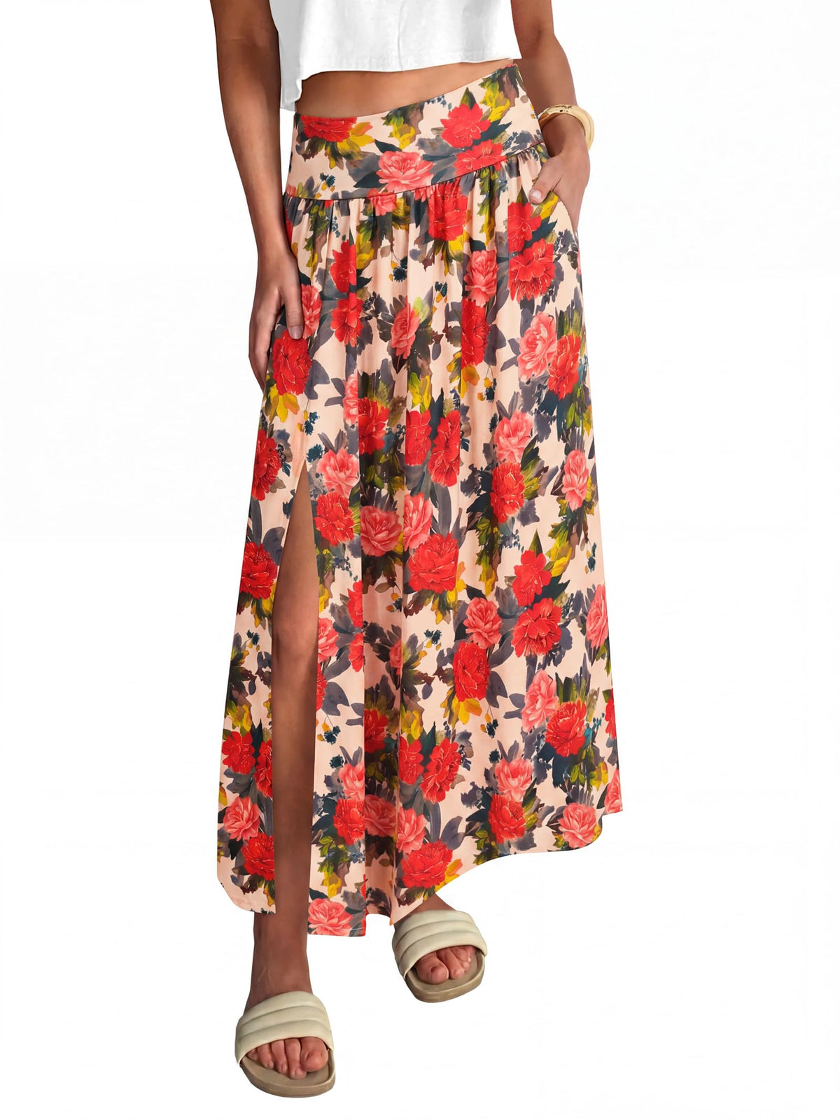 ANRABESS Women's Summer Boho Maxi Skirt