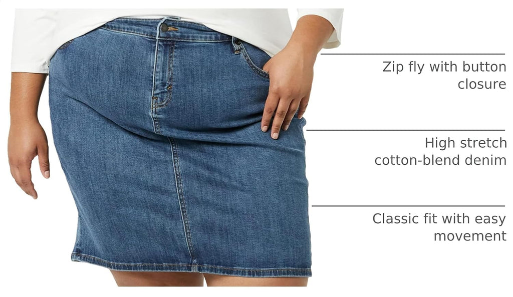 Amazon Essentials Women's Classic 5-Pocket Denim Skirt
