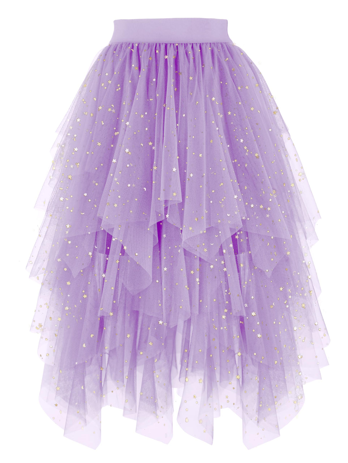 PUKAVT Tulle Skirt for Women High Waist Midi Mesh Tutu Skirt
