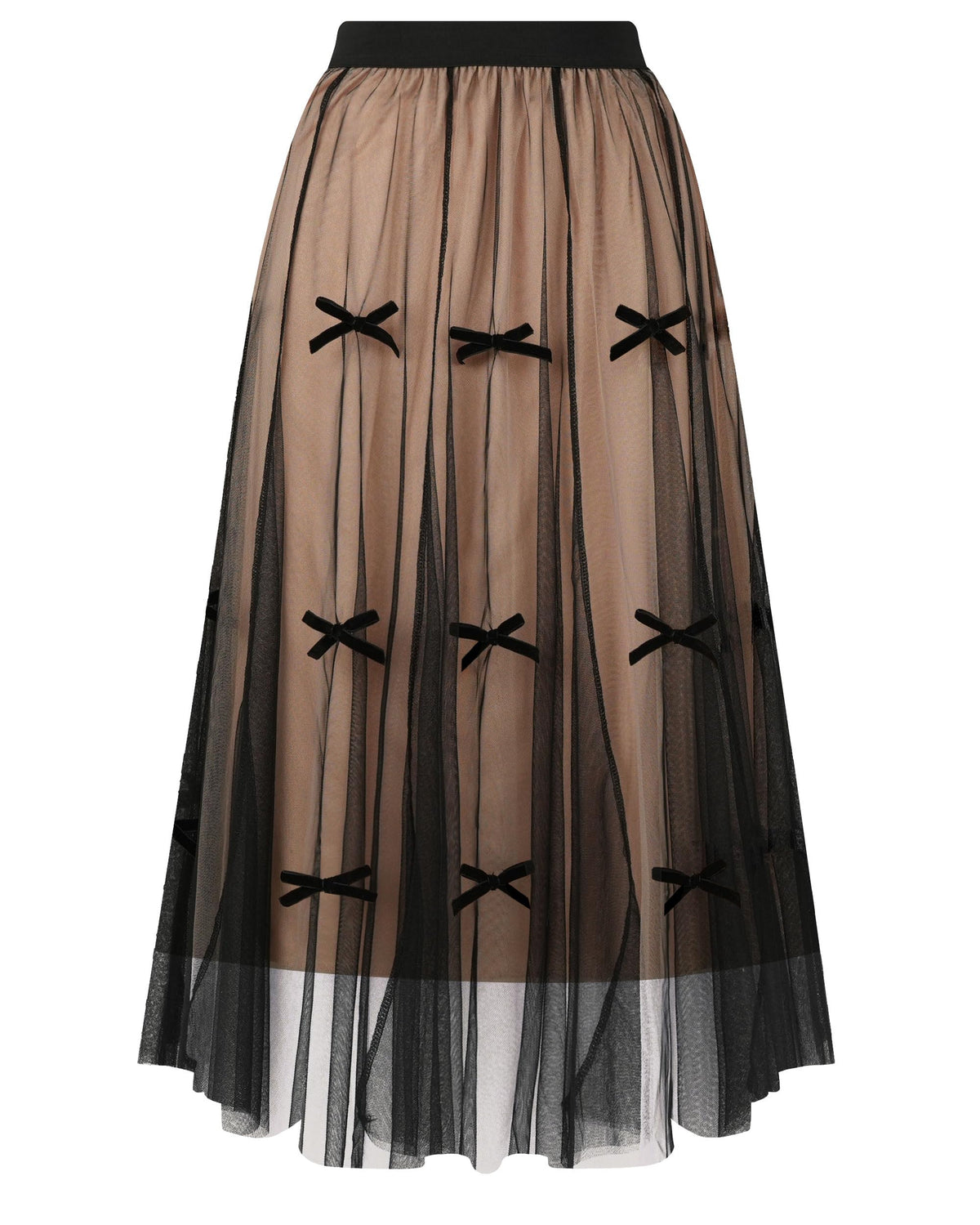Kingfancy Mesh Skirt for Women Layered Midi Skirts