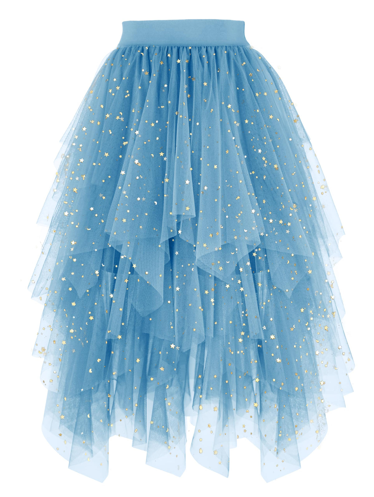PUKAVT Tulle Skirt for Women High Waist Midi Mesh Tutu Skirt