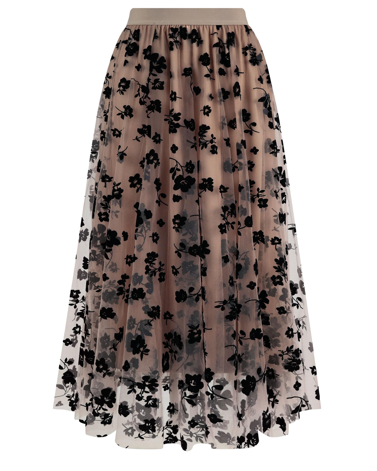 Kingfancy Mesh Skirt for Women Layered Midi Skirts