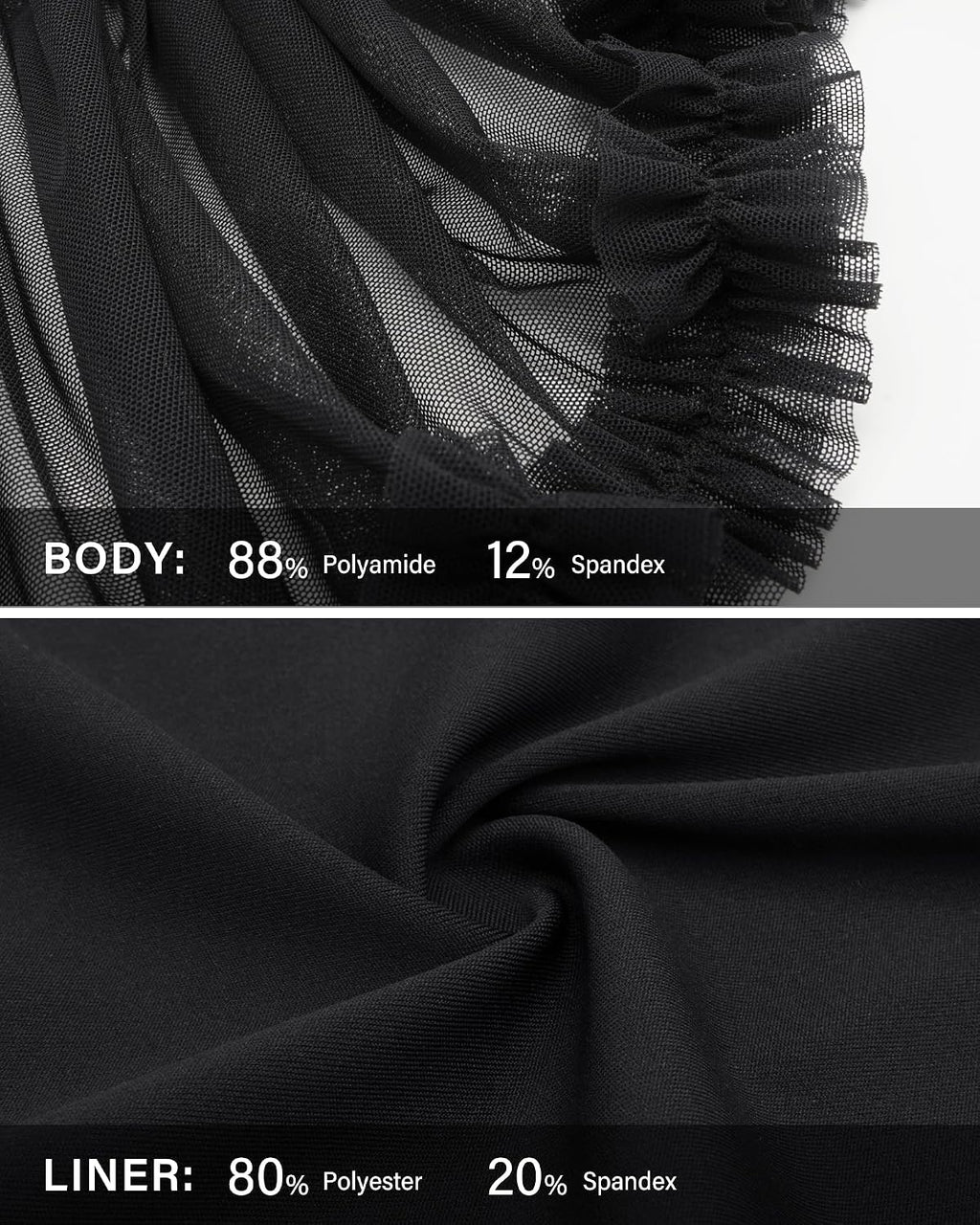 Stelle Womens Tiered Ruffle Tennis Athletic Skirts with Built in Shorts