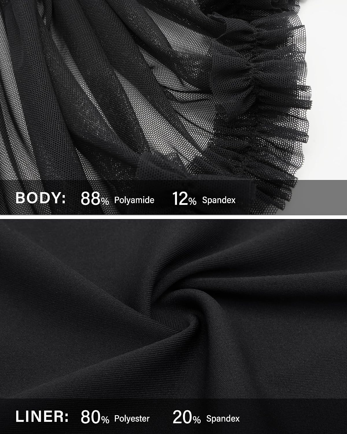 Stelle Womens Tiered Ruffle Tennis Athletic Skirts with Built in Shorts