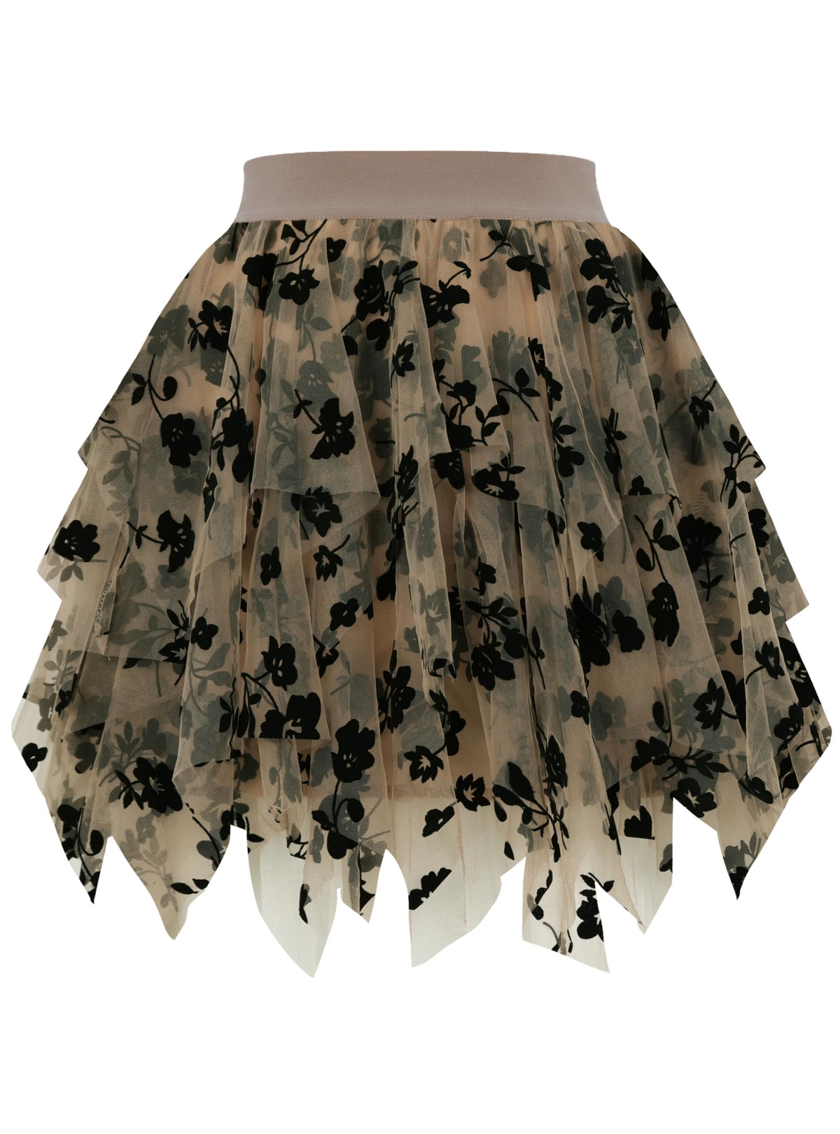 tagunop Womens Tulle Skirt Layered Fairy Irregular Tutu