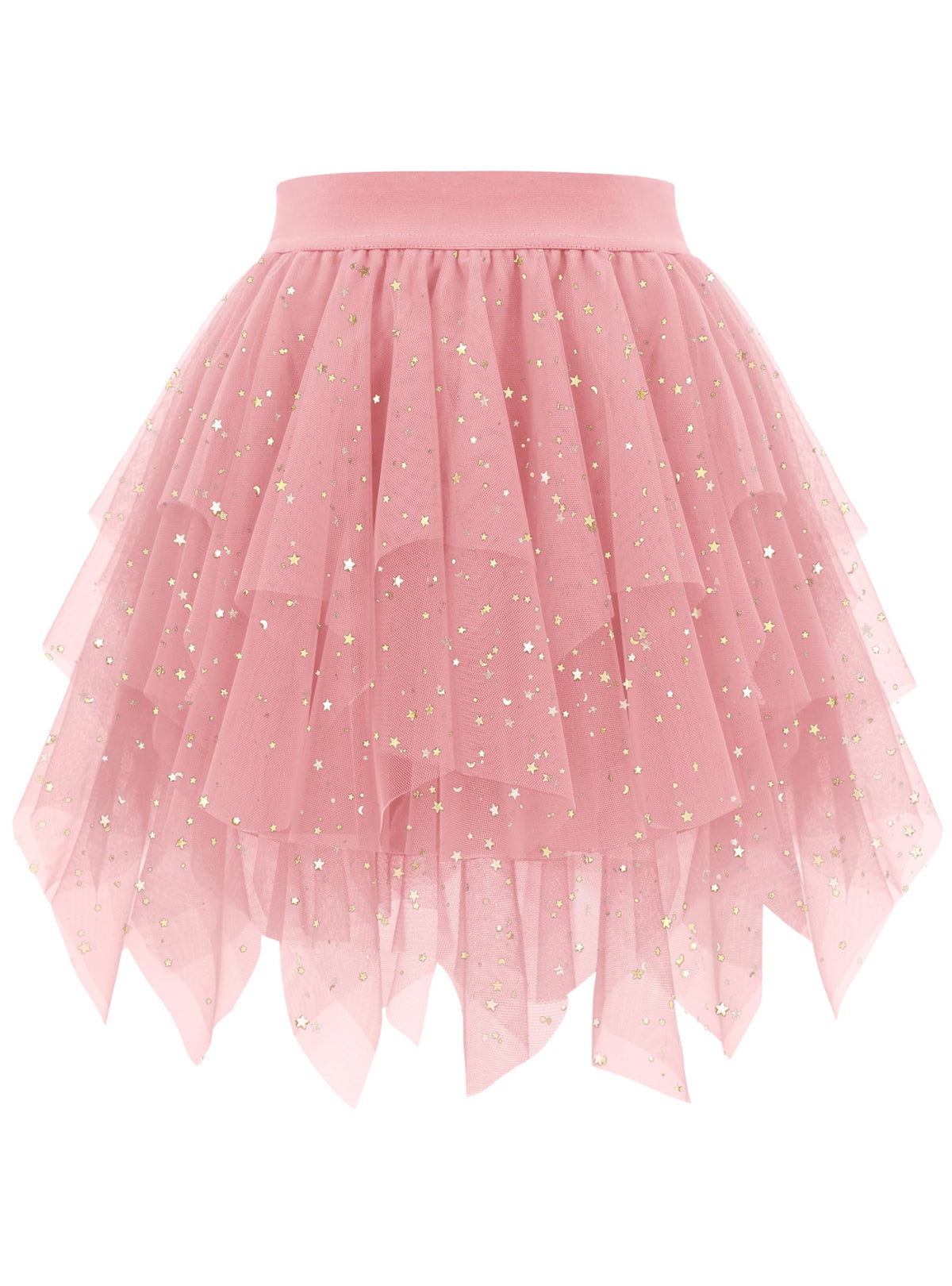 tagunop Womens Tulle Skirt Layered Fairy Irregular Tutu