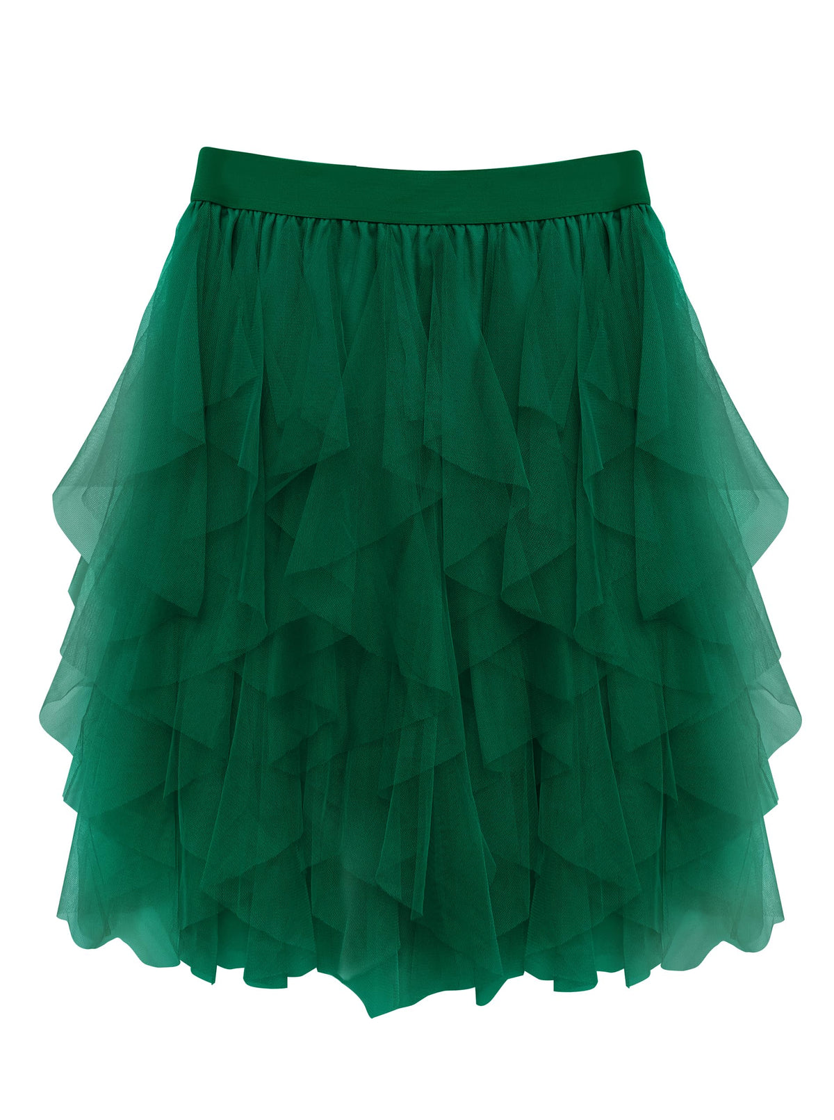 Women's Tulle Skirts Fluffy Dance Skirts Tulle Mesh Ballet Skirt Irregular Fairy Skirt for Dance Costume S-3XL