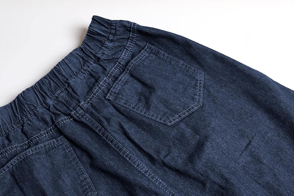 ebossy Women's High Waist A Line Frayed Maxi Long Denim Skirt with Pockets