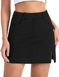 THE GYM PEOPLE Women's Stretchy Jean Skorts Pull on Denim Skirts Side Split