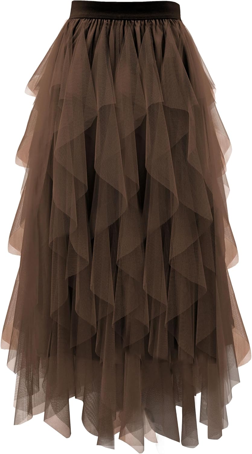 THHGPO Tulle Skirts for Women A Line Fairy Tiered Skirt