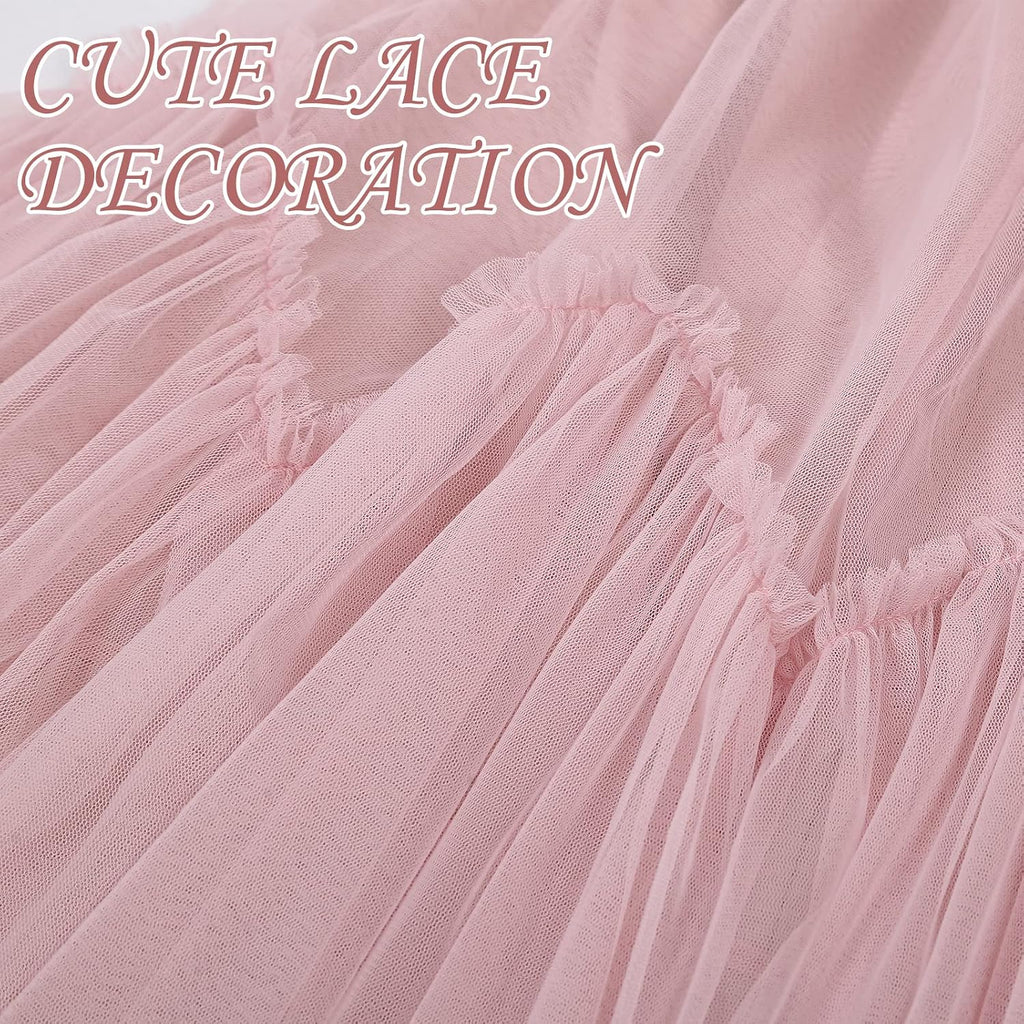 Women's Tulle Skirt Formal High Low Asymmetrical A-Line Fairy Elastic Waist Layered Long Midi Skirts