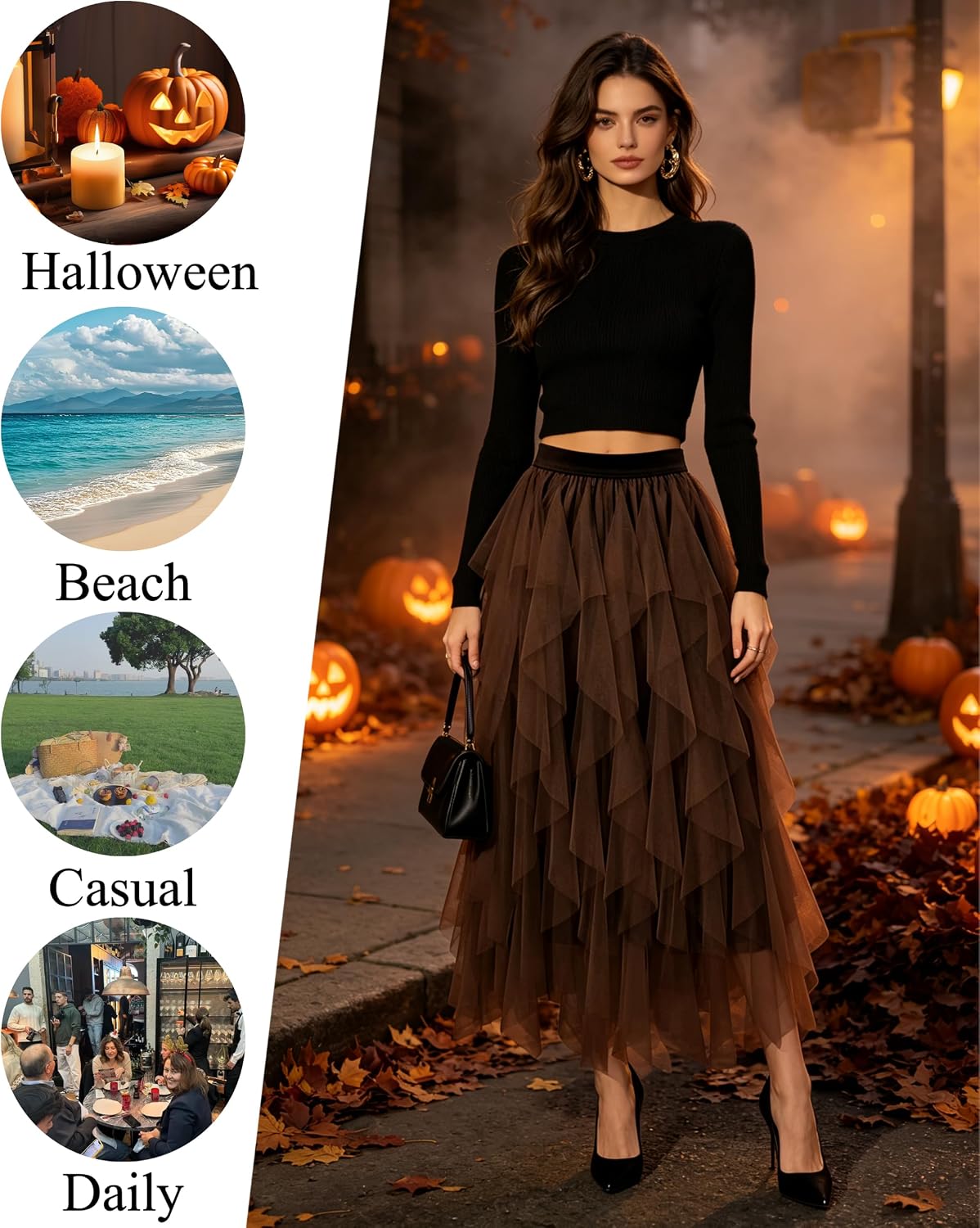 THHGPO Tulle Skirts for Women A Line Fairy Tiered Skirt