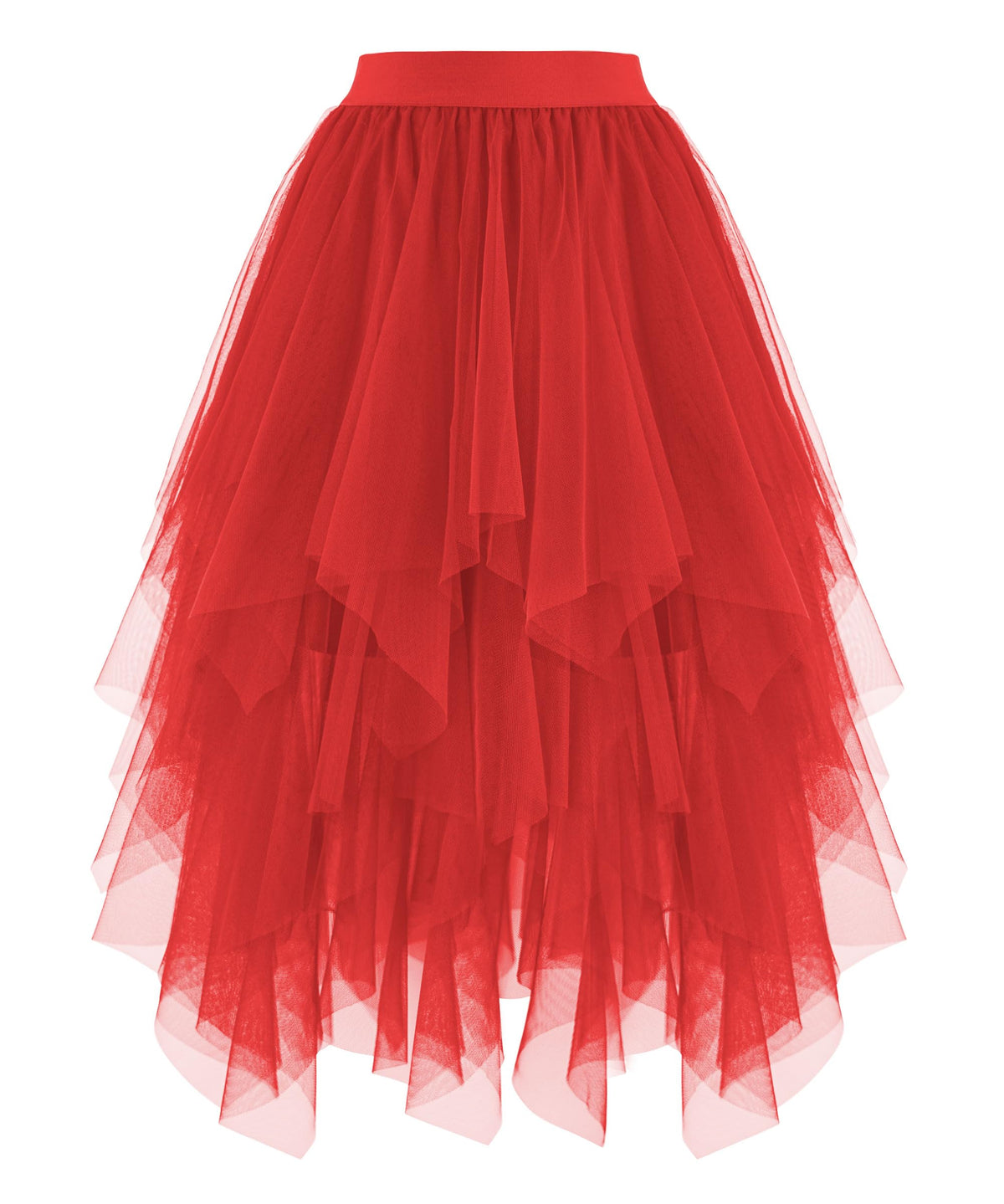 Ellames High Low Layered Puffy Fairy Tulle Skirts