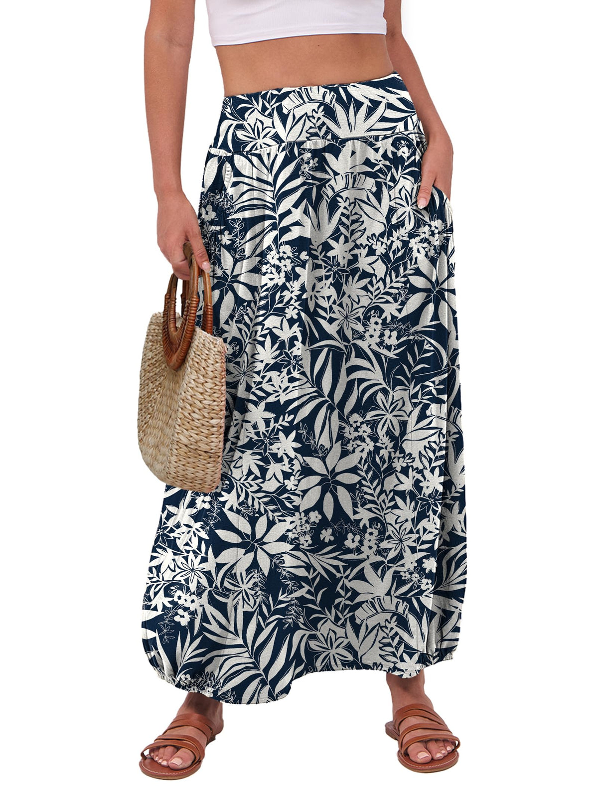 ANRABESS Women's Summer Boho Flowy Maxi Skirts
