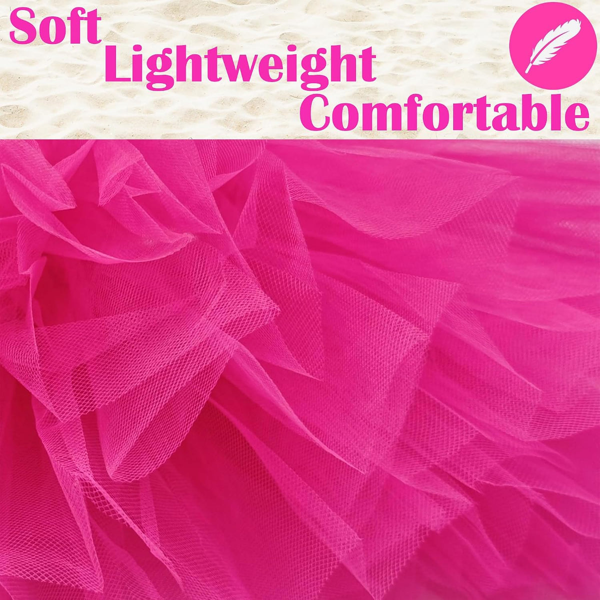 Tutu for Women Adults - 5-Layer Tulle Skirts 80s Outfit for Women - Puffy Adult Tutus - Halloween Costumes Skirt