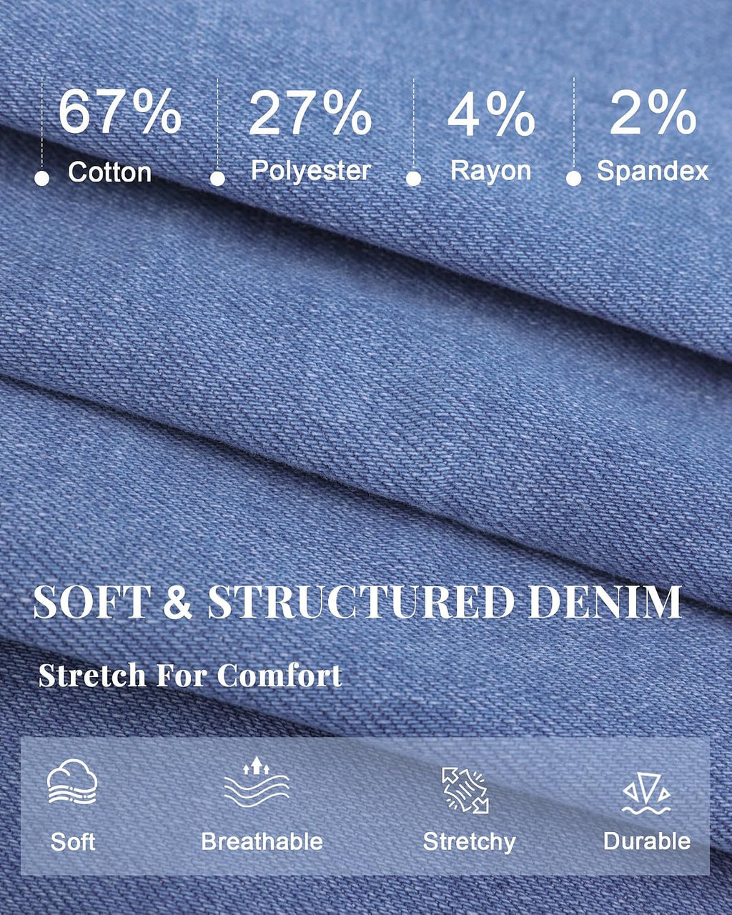 DLOODA Jean Denim Skirt for Women, Casual Denim Mini Skirt Stretchy Trendy Cute Micro Jean Skirts Zip Fly with 4 Pockets