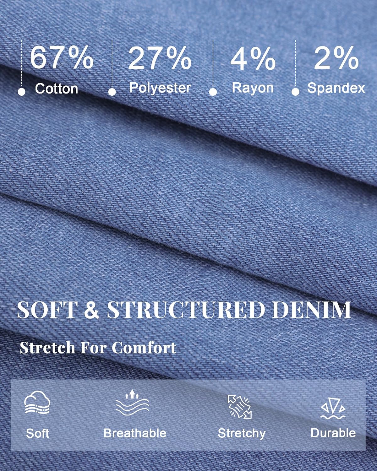 DLOODA Jean Denim Skirt for Women, Casual Denim Mini Skirt Stretchy Trendy Cute Micro Jean Skirts Zip Fly with 4 Pockets