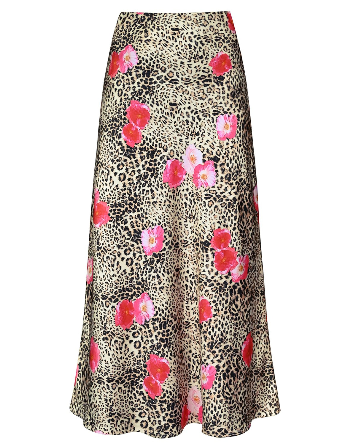 Outoshe Women's Satin High Waisted Maxi Skirts A Line Silk Long Skirt
