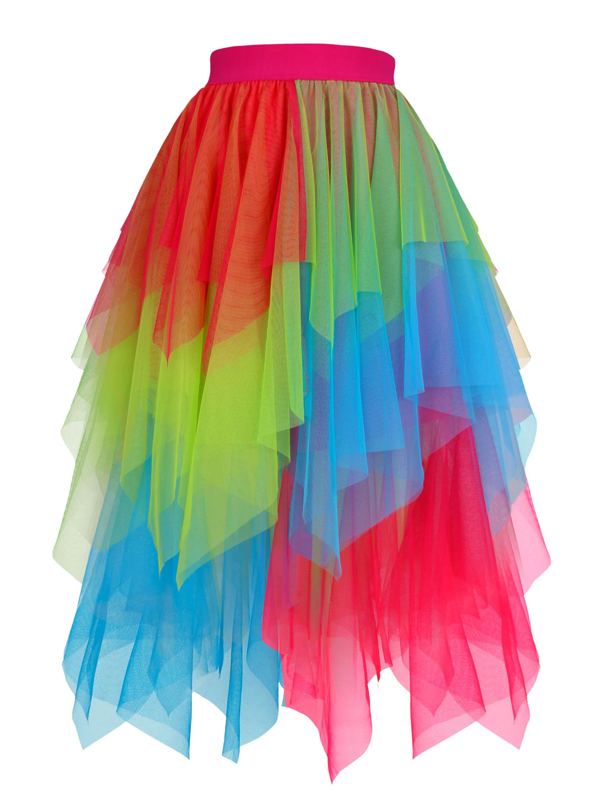 Hanpceirs Women's Tulle Skirts Layered Midi Skirt