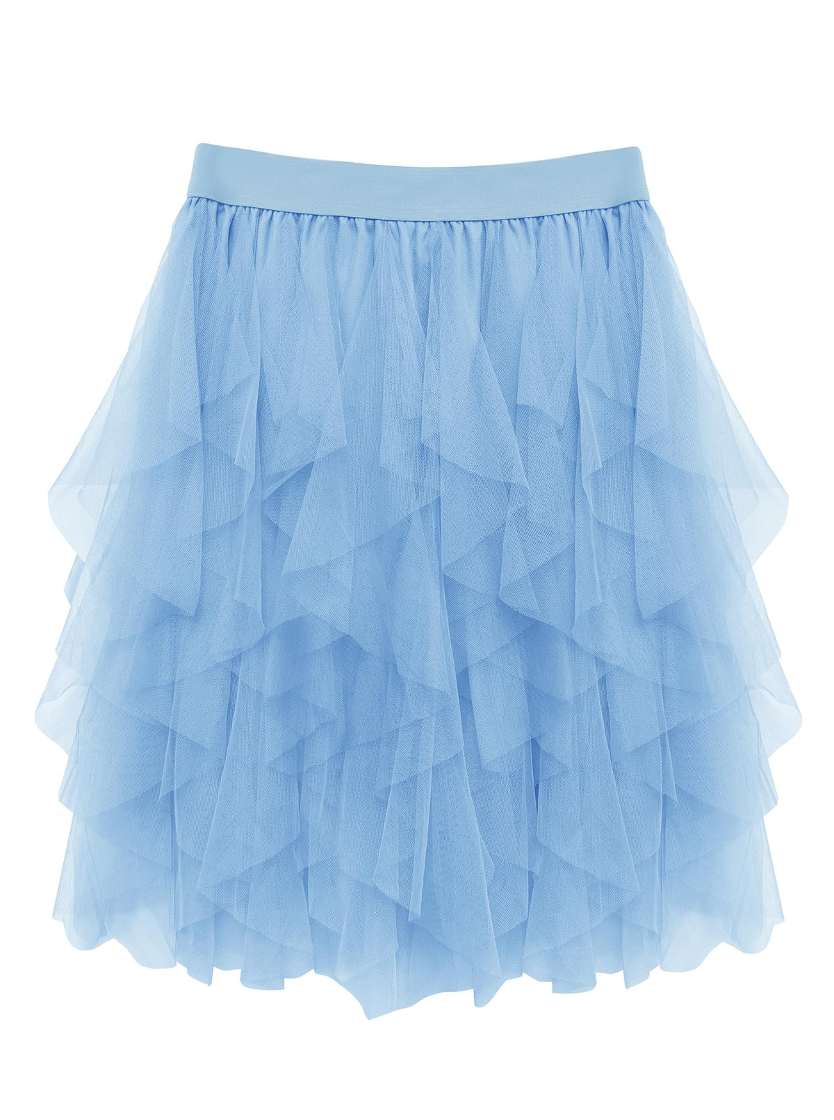 Women's Tulle Skirts Fluffy Dance Skirts Tulle Mesh Ballet Skirt Irregular Fairy Skirt for Dance Costume S-3XL