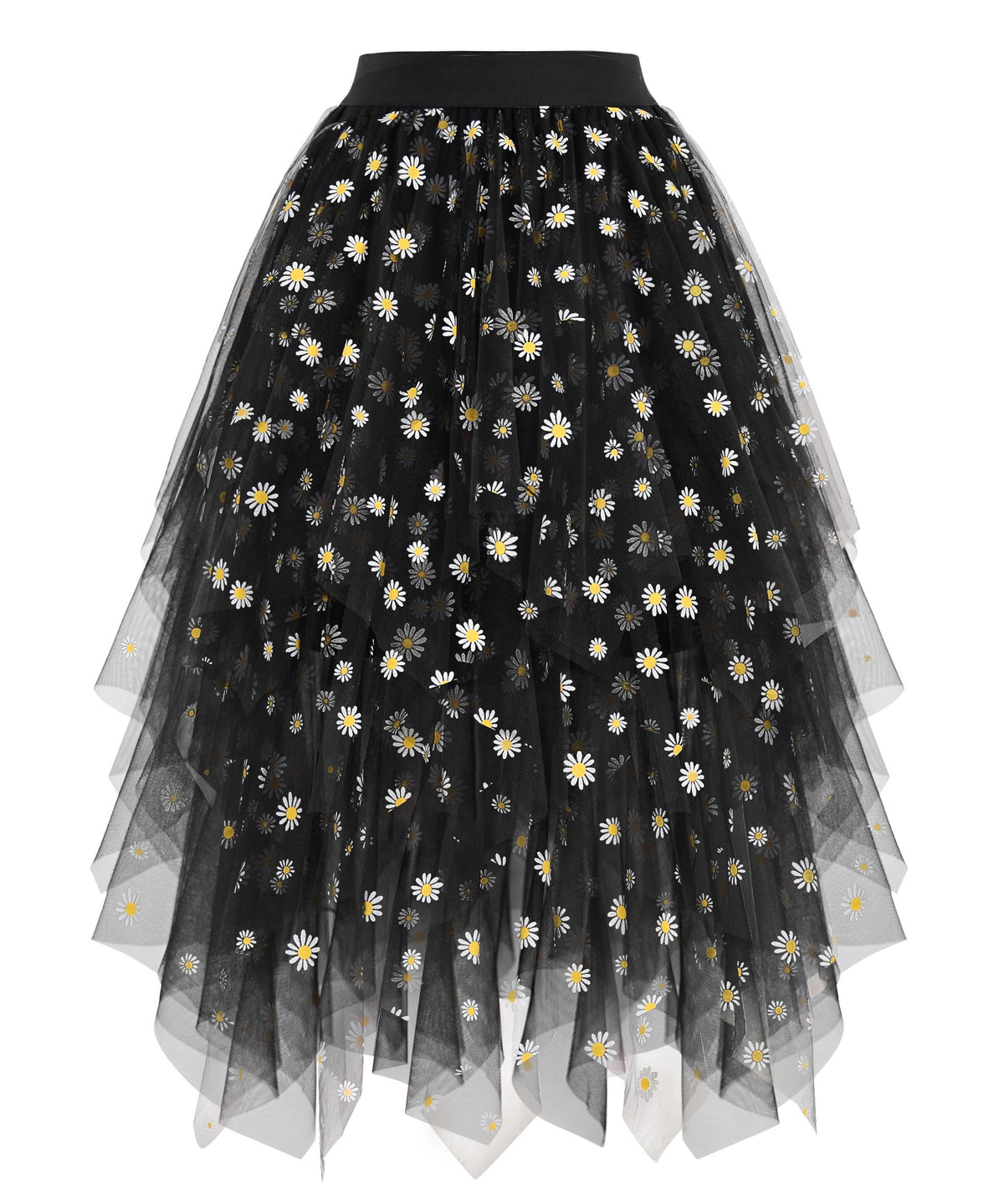 Ellames High Low Layered Puffy Fairy Tulle Skirts