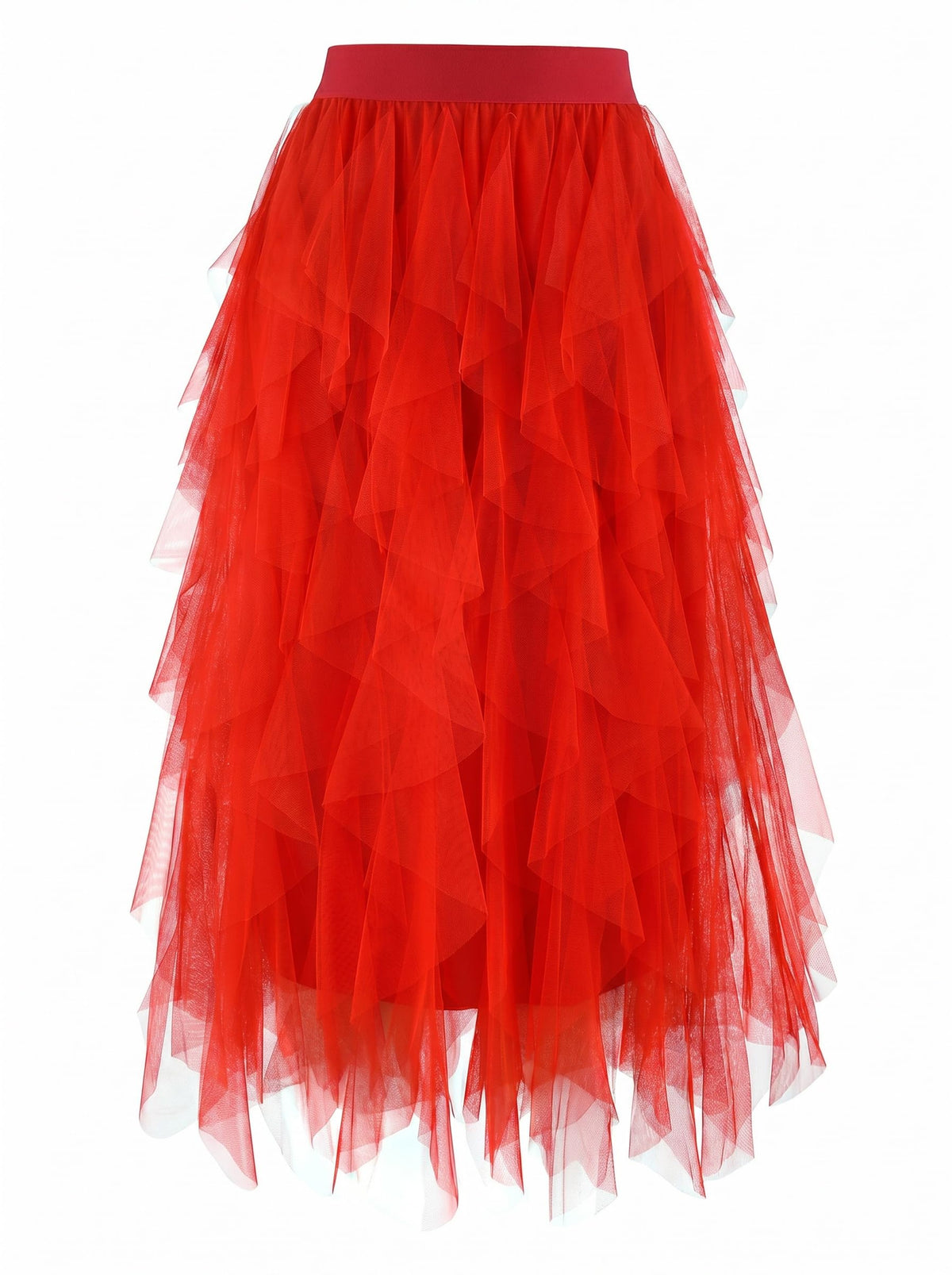 KASBAH Women's Long Tulle Skirt Fluffy Layered Tutu Skirts for Women Adults High Low Party Wedding Evening Events Puffy Tutus
