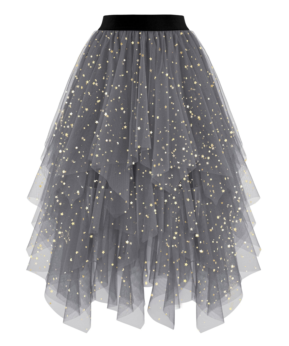 Ellames High Low Layered Puffy Fairy Tulle Skirts