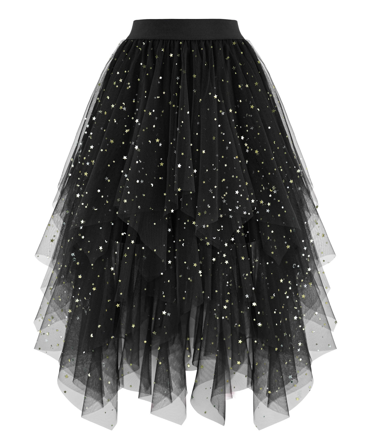 Ellames High Low Layered Puffy Fairy Tulle Skirts