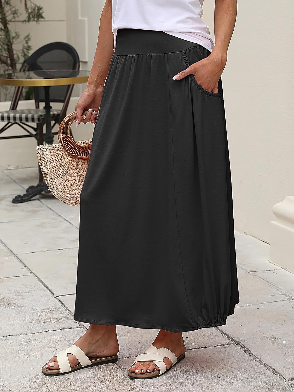 ANRABESS Women's Summer Boho Flowy Maxi Skirts