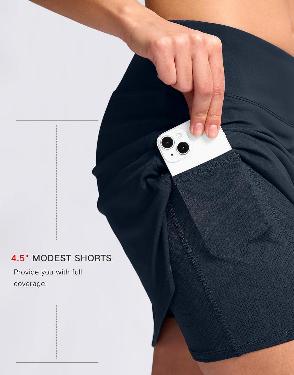 SANTINY 16" Skorts with 2 Pockets