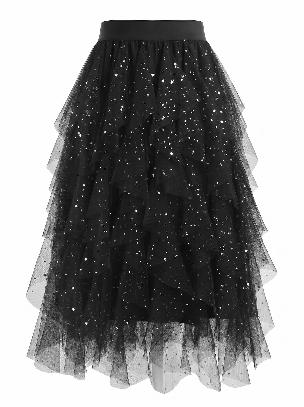 KASBAH Women's Long Tulle Skirt Fluffy Layered Tutu Skirts for Women Adults High Low Party Wedding Evening Events Puffy Tutus