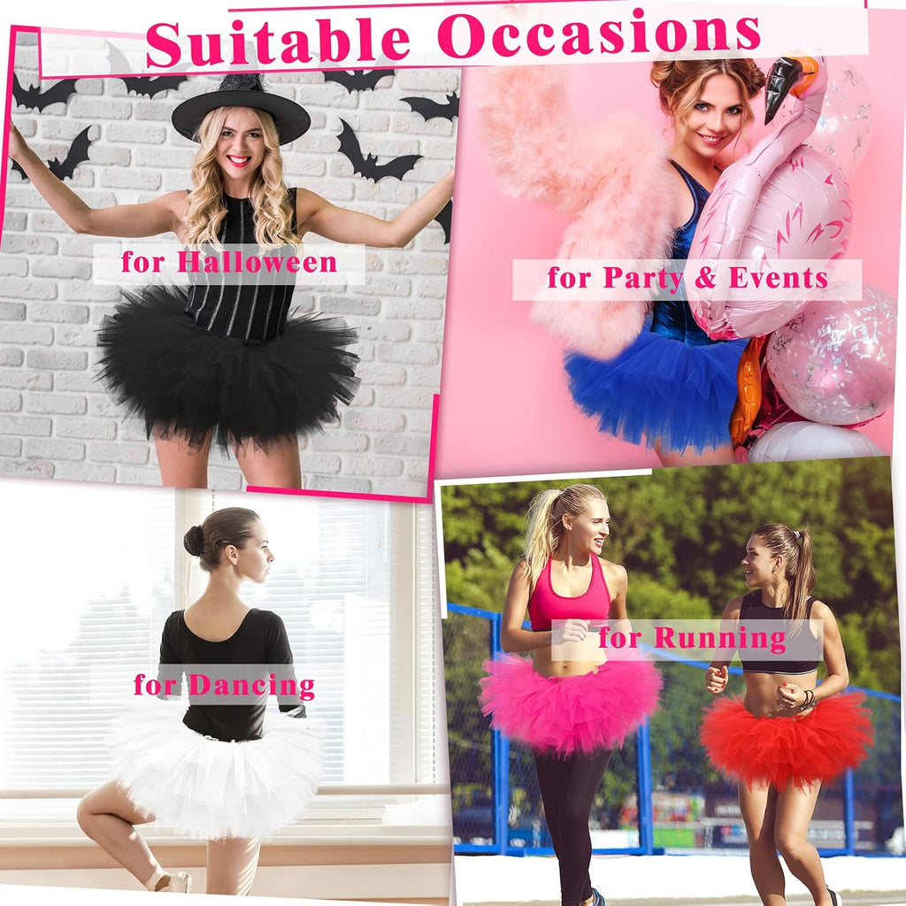 Sarfel Tutus for Women 5 Layered Adult Tutu Skirts for Women Fluffy Skirt