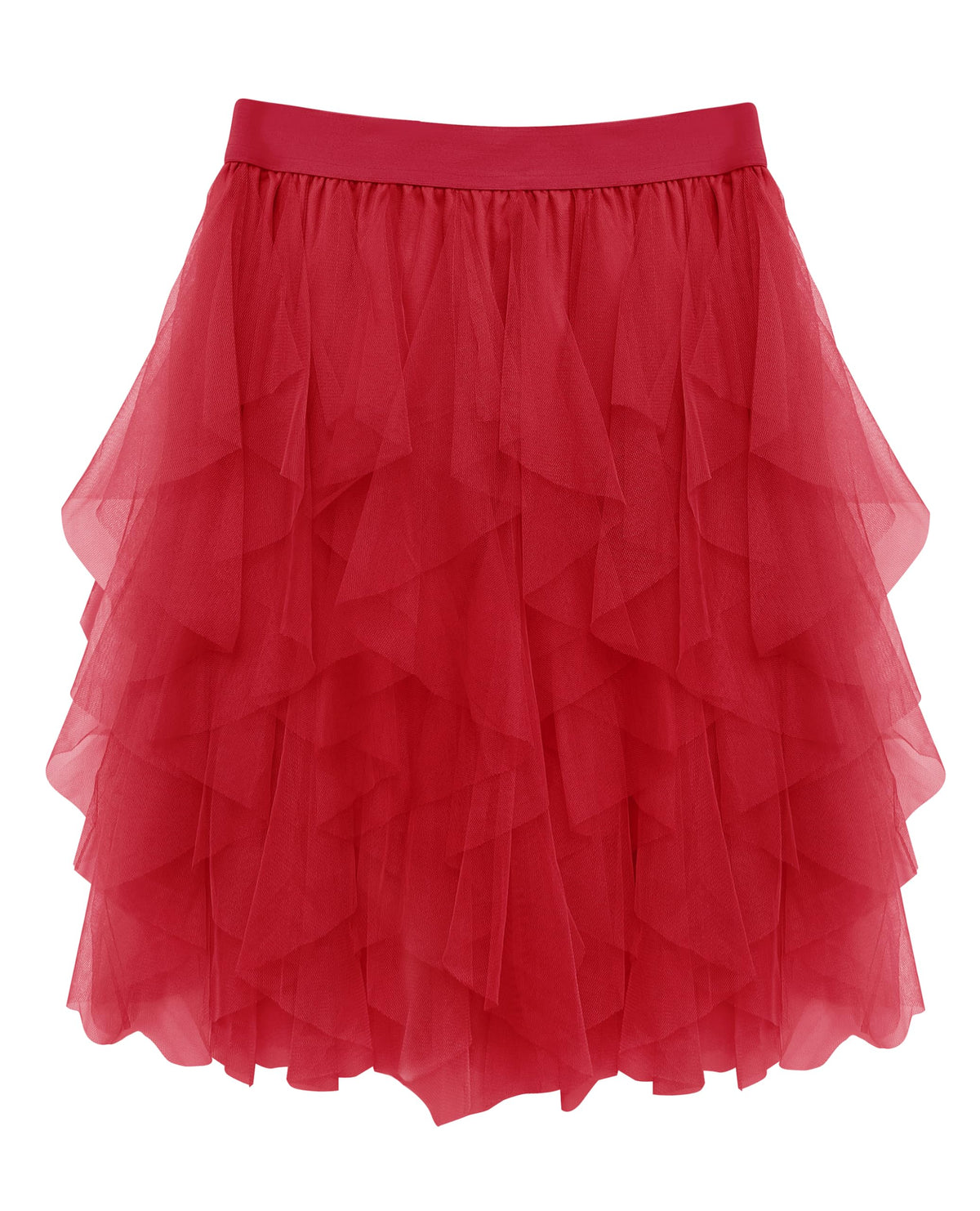 Women's Tulle Skirts Fluffy Dance Skirts Tulle Mesh Ballet Skirt Irregular Fairy Skirt for Dance Costume S-3XL