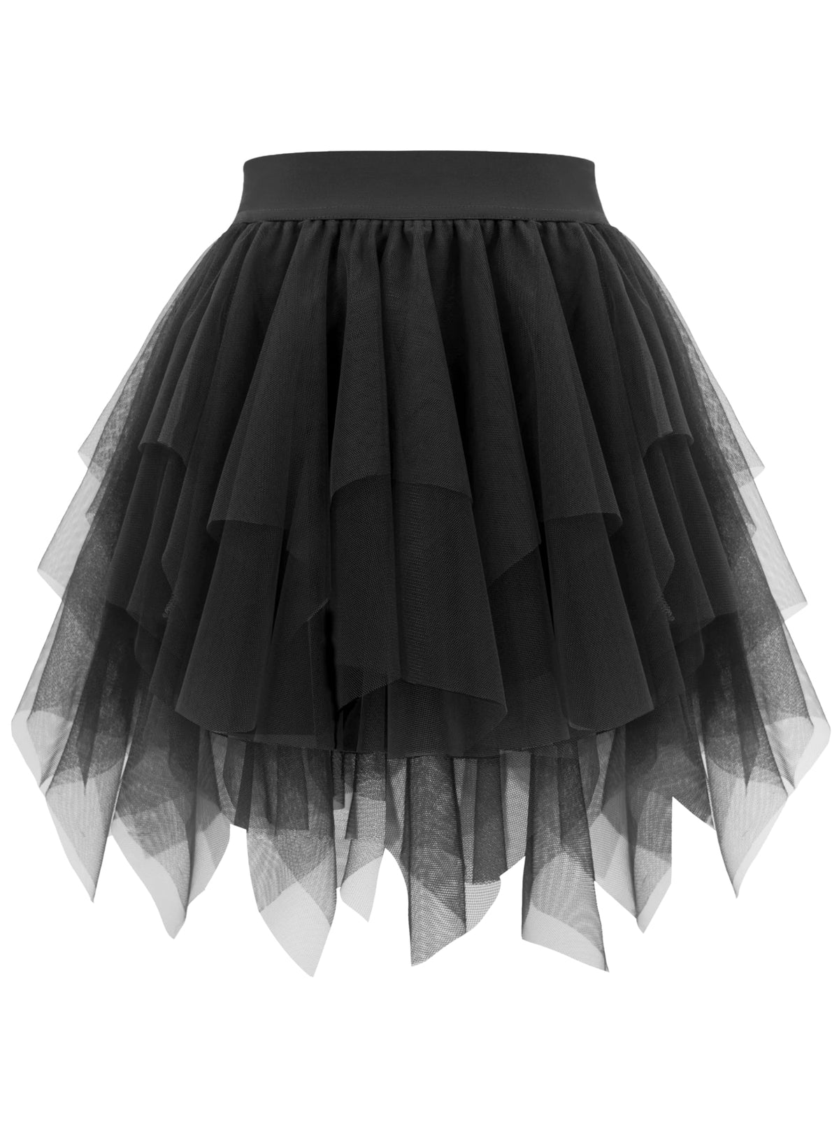 tagunop Womens Tulle Skirt Layered Fairy Irregular Tutu