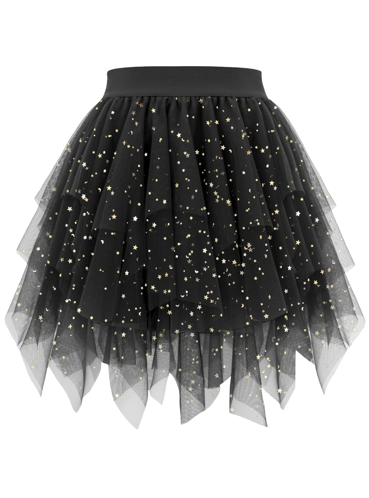 tagunop Womens Tulle Skirt Layered Fairy Irregular Tutu