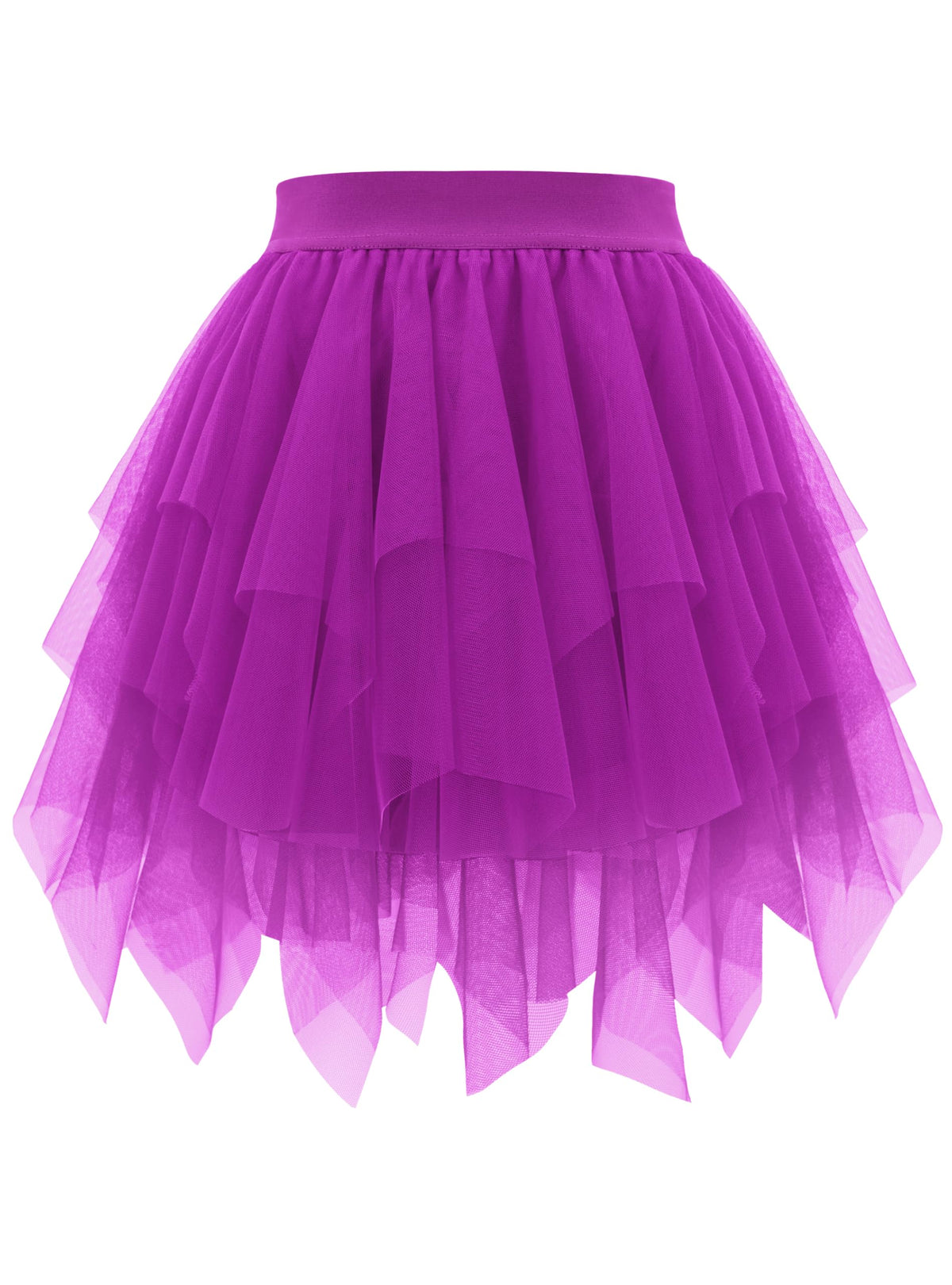 tagunop Womens Tulle Skirt Layered Fairy Irregular Tutu