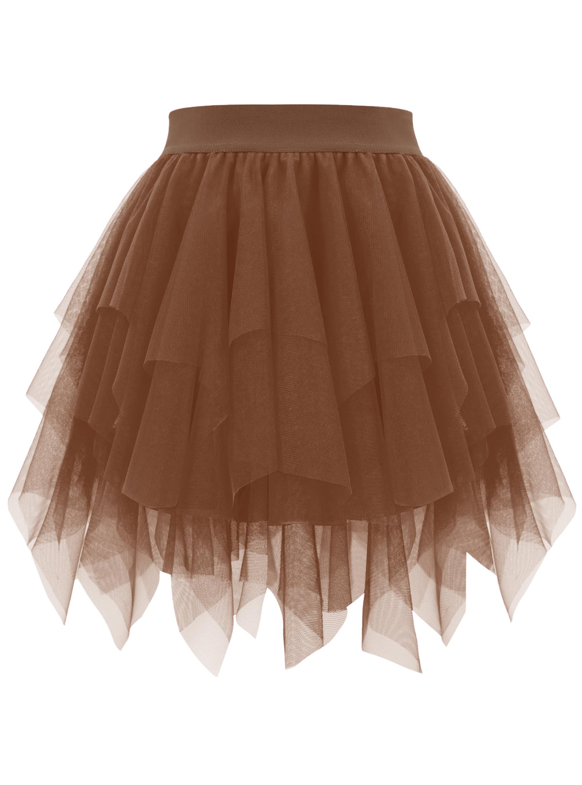 tagunop Womens Tulle Skirt Layered Fairy Irregular Tutu