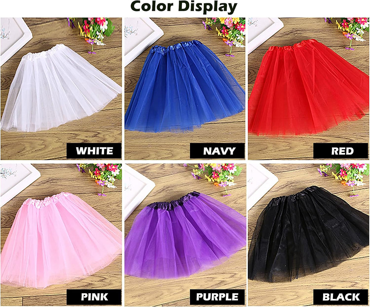 Tutus for Women 5 Layered Tutus Girl Teens Short Skirt Colorful Running Skirts Rave Costume Tutu Dance Skirt