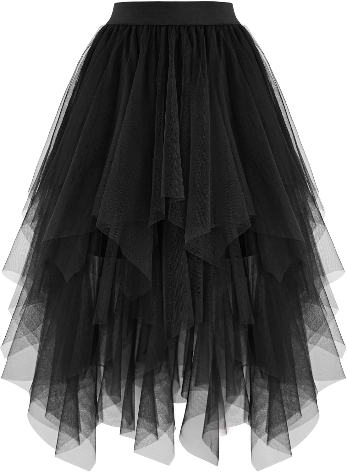 Ellames High Low Layered Puffy Fairy Tulle Skirts