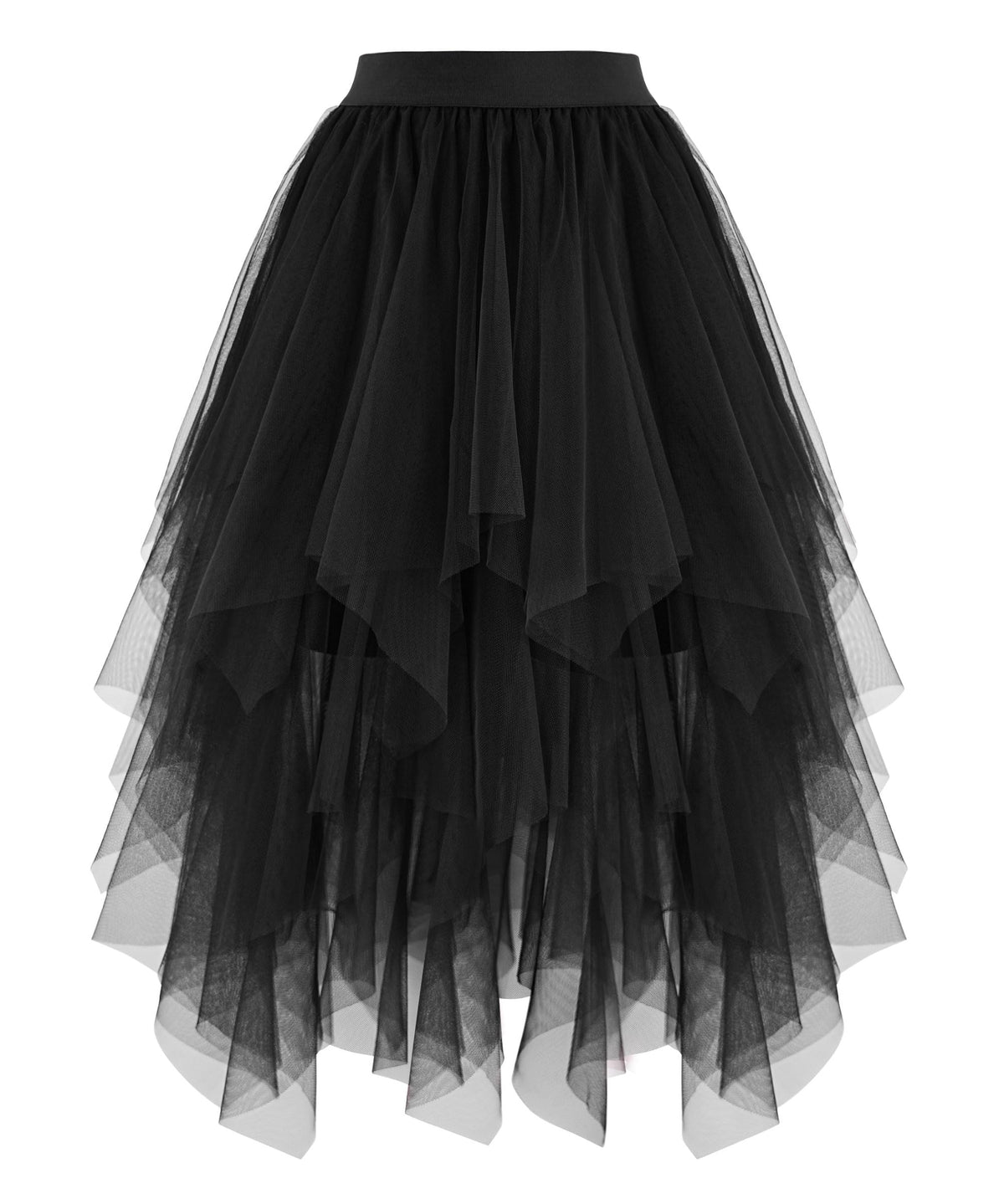 Ellames High Low Layered Puffy Fairy Tulle Skirts