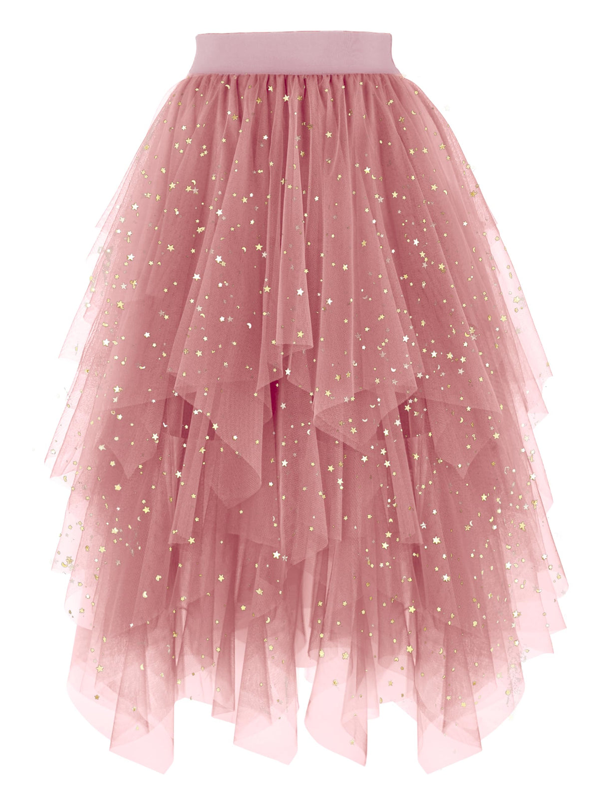 PUKAVT Tulle Skirt for Women High Waist Midi Mesh Tutu Skirt