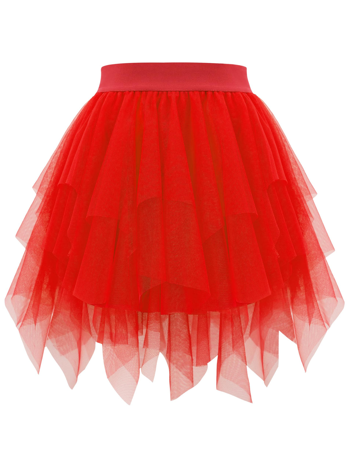 tagunop Womens Tulle Skirt Layered Fairy Irregular Tutu