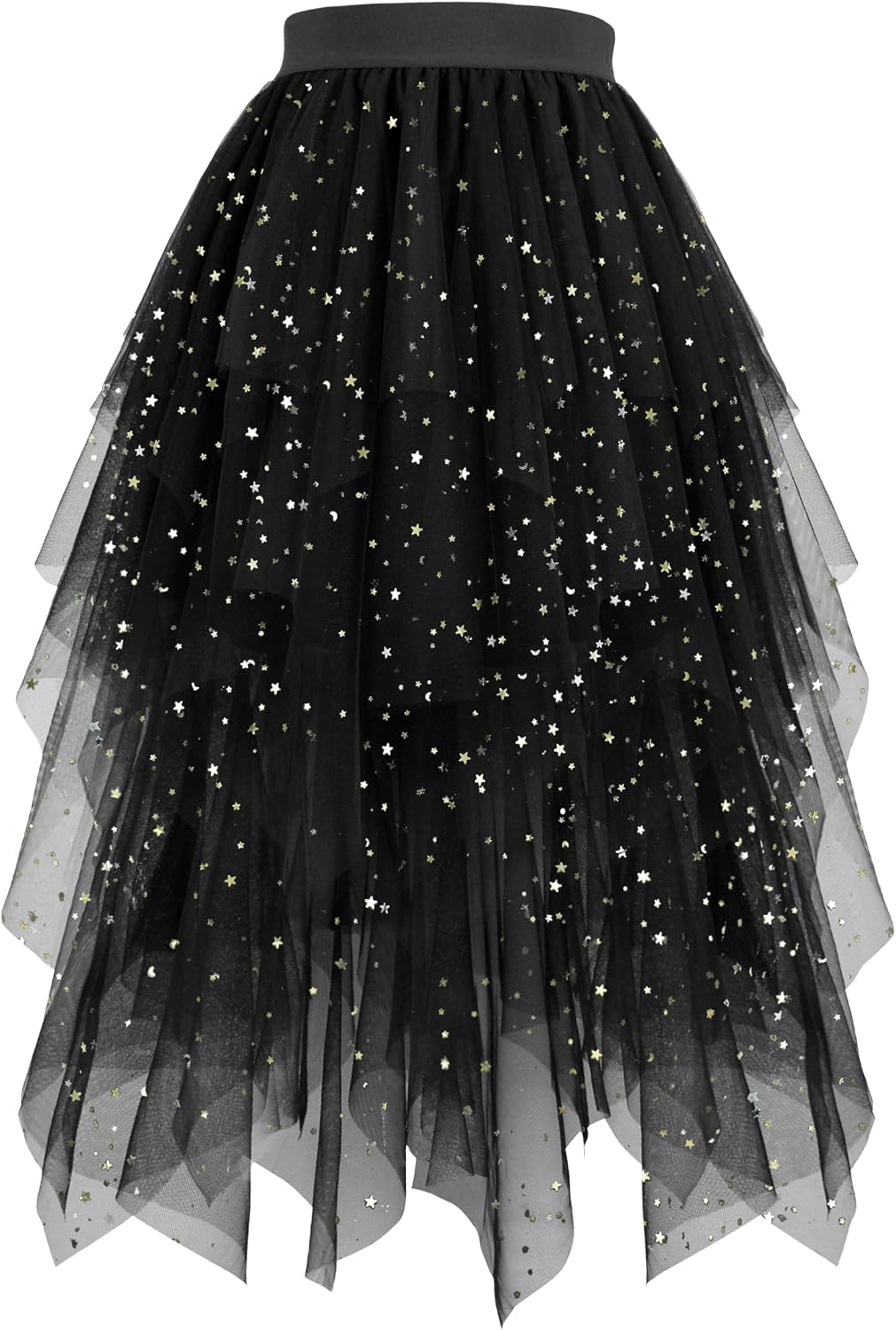Hanpceirs Women's Tulle Skirts Layered Midi Skirt