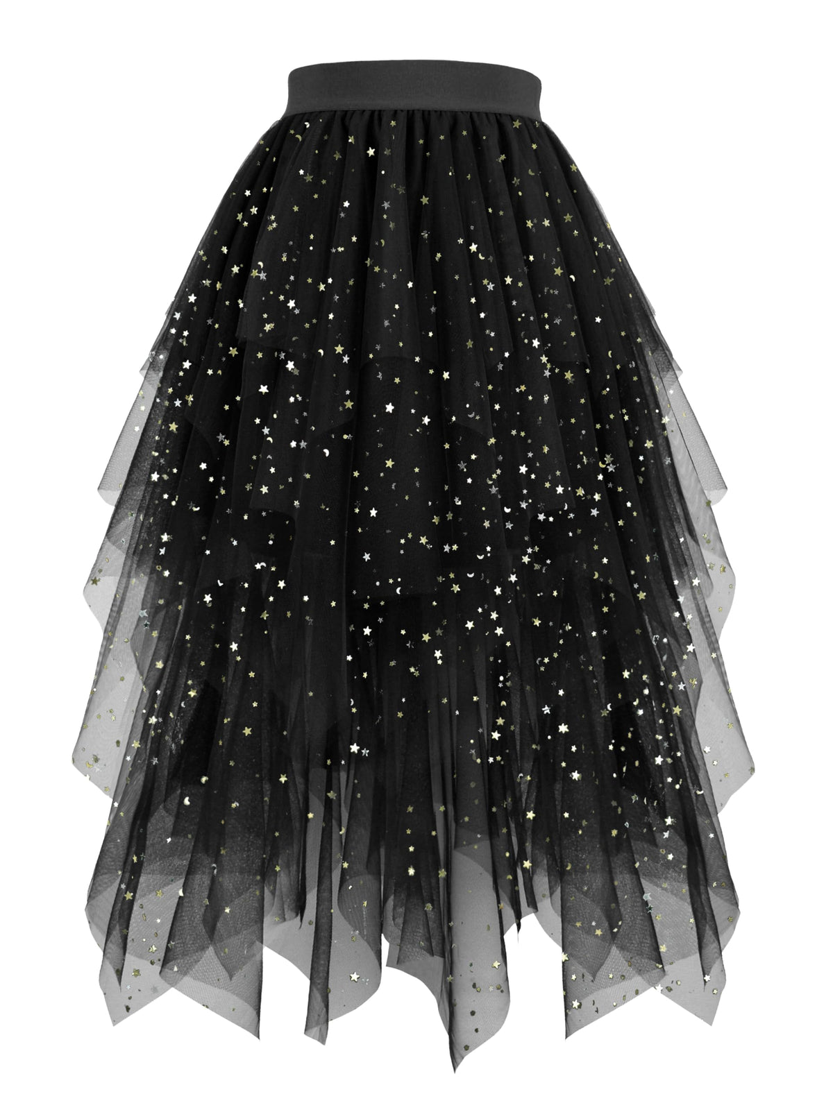 Hanpceirs Women's Tulle Skirts Layered Midi Skirt