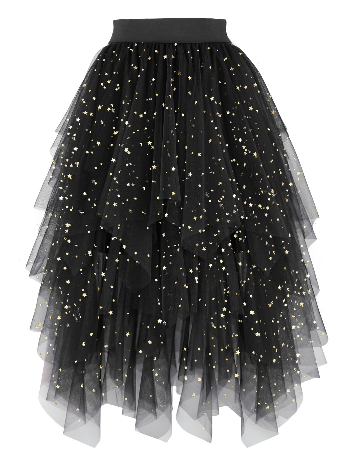 PUKAVT Tulle Skirt for Women High Waist Midi Mesh Tutu Skirt