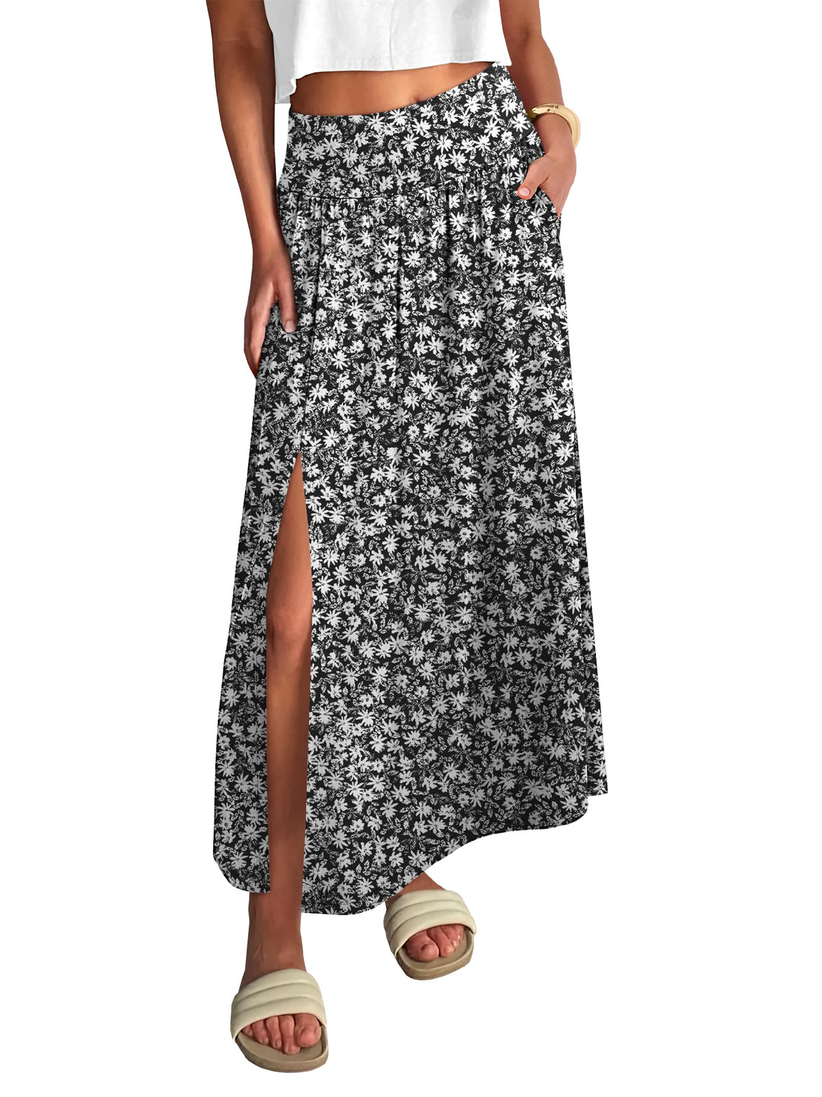 ANRABESS Women's Summer Boho Maxi Skirt